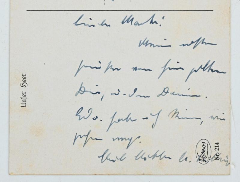 German WH Postcard 'Aufstehen!'