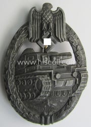 'Panzerkampfabzeichen in Bronze' (or: hollow-back, bronze-class panzer assault...