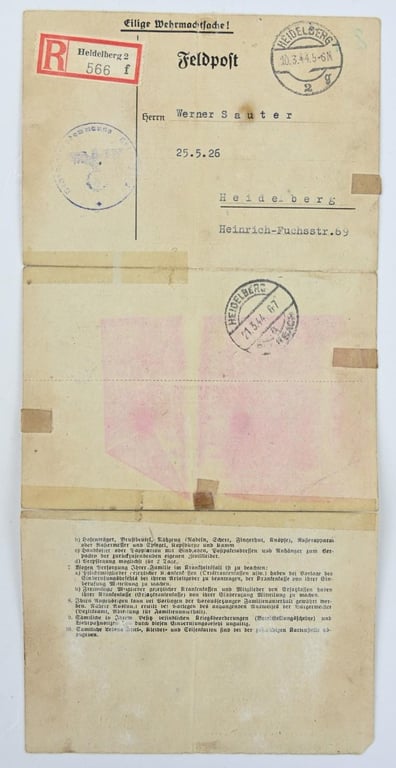German Waffen-SS Report form Leibstandarte-SS