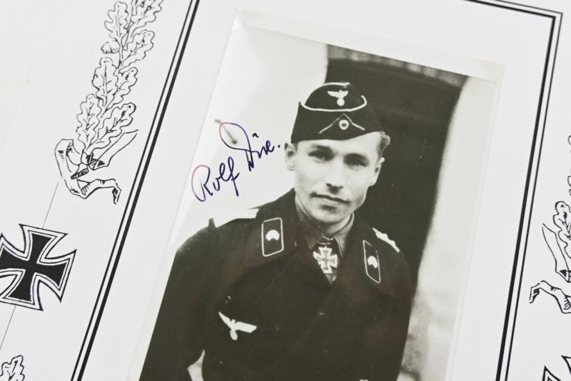 Signature of Wehrmacht (Heer) KC Recipient 'Rolf Düe'