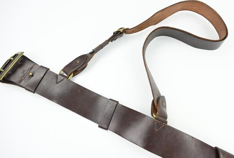 US WW2 Sam Brown Belt Set
