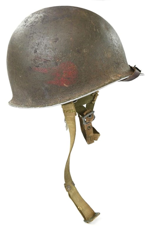 US WW2 82nd Airborne Division 508th Parachute Infantry Regiment Combat Helmet