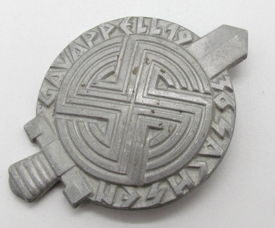 SA Day Aluminum Badge Gauappell 1936 Sachsen June 20 -21 1936