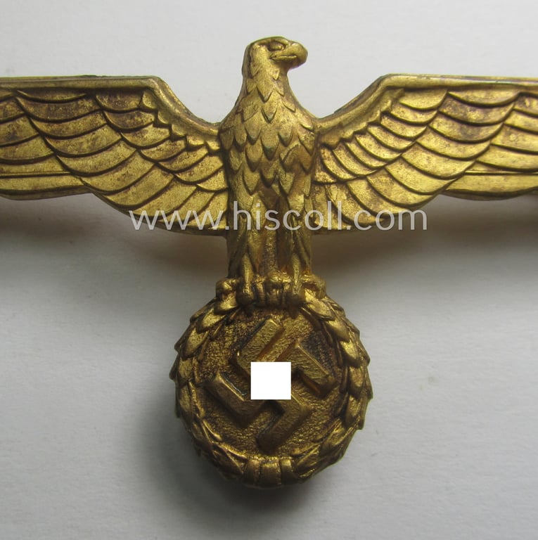 WH (Kriegsmarine) bright-golden-toned breast-eagle as intended for usage onto the white-coloured, naval-type summer tunics ('Brustadler für Sommerrock der Kriegsmarine')