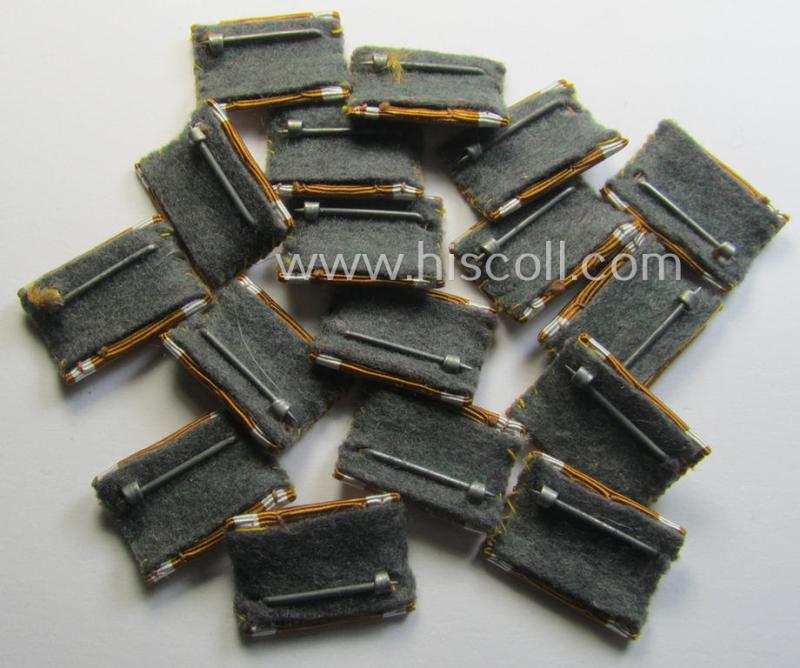 Neat - and simply never issued- nor worn! - single-pieced ribbon-bar (ie. 'Feld- o. Bandspange') as was intended for the: 'Deutsches Schutzwall Ehrenzeichen' (aka: 'Westwall'-medal)