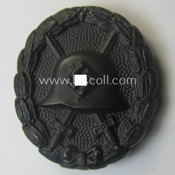 'Virtually mint', early-pattern black-class wound-badge (ie.: 'Verwundeten Abzeichen...