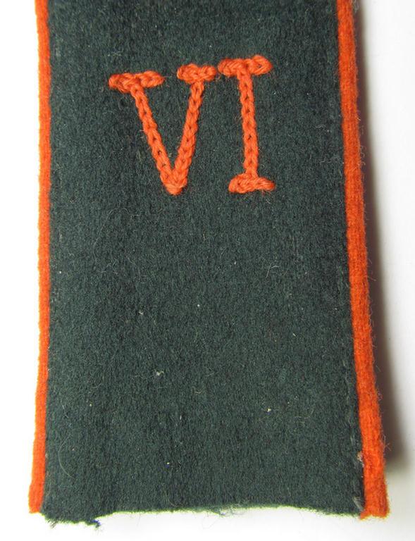 Single, early- (ie. pre-war-) period, WH (Heeres) 'cyphered' (rounded-styled-), EM-type (ie. 'M36'-pattern-) shoulderstrap, as was intended for usage by a: 'Soldat des Wehr-Ersatzdienstelle im Wehrkreises VI'
