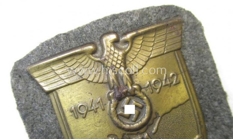 Attractive, WH (Heeres ie. Waffen-SS) 'Krim'-campaign-shield (as was produced by a by me unidentified maker) and that comes in a probably issued - albeit  still 'virtually mint', condition