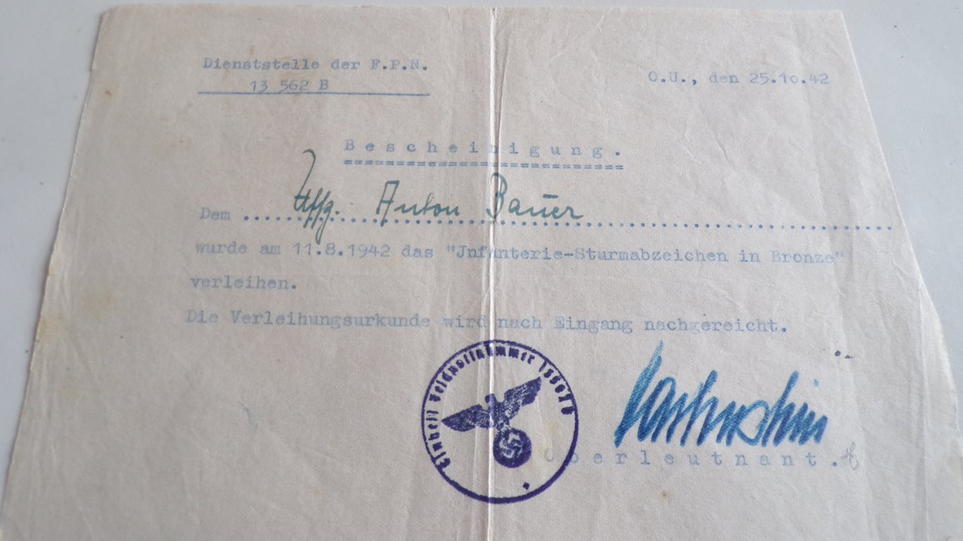 Large grouping of a Obergefr. 5.Inf Rgt 41 mot 1/3