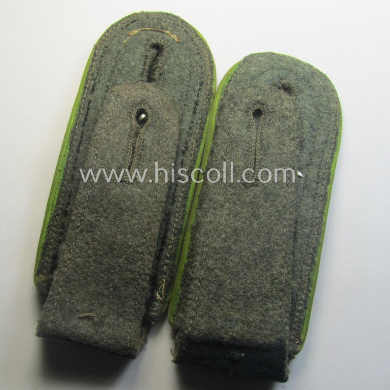Superb pair of neatly cyphered, mid- (ie. later-war-) period (ie. 'M43'-pattern), WH (Heeres) NCO-type shoulderstraps: 'Oberfeldwebel des Grenadier-Rgts. 73' (part of the '19. Grenadier-Div.')
