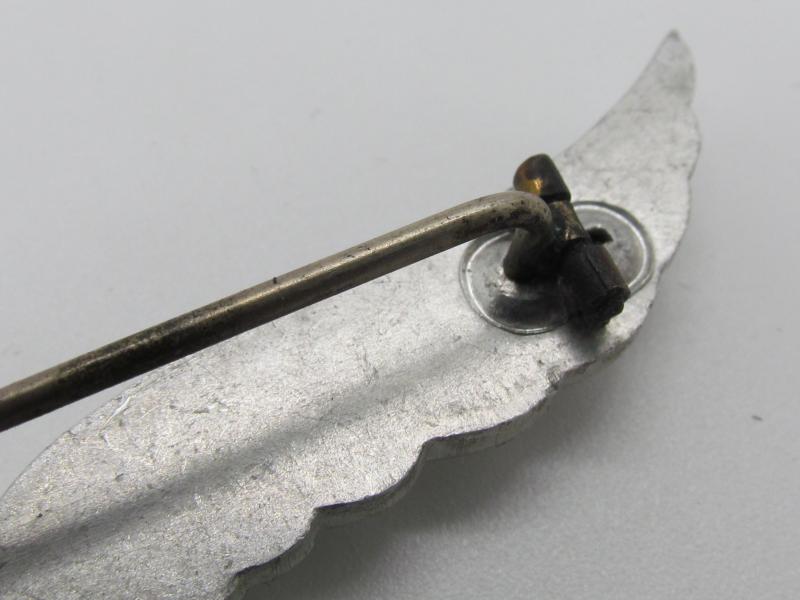 Aluminum Luftwaffe breast eagle for summer tunic or leather flight jacket