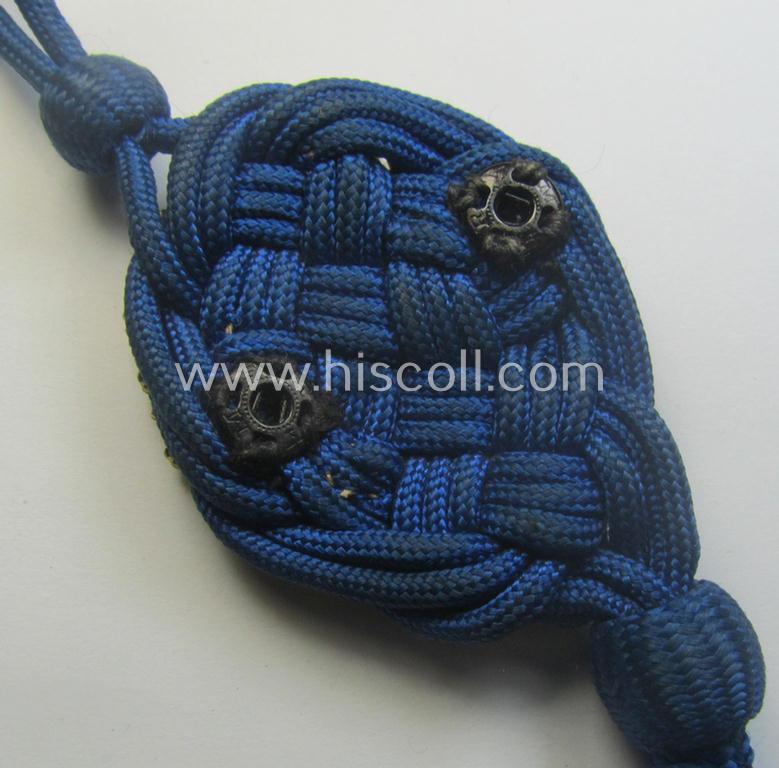 Rarely seen WH (Kriegsmarine) 'Schützenschnur für Gewehrschützen der 4. Stufe' (ie. naval rifle-shooting-lanyard of the fourth class) as was specifically intended for usage by the various 'Kriegsmarine'-troops
