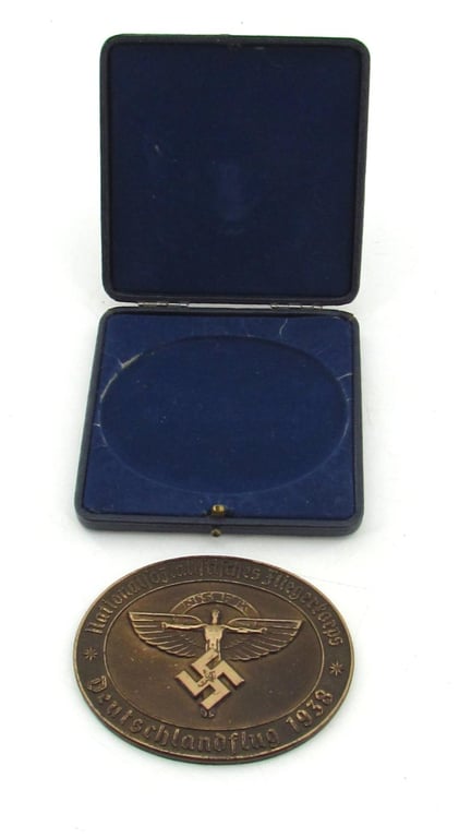 NSFK “Deutschlandflug 1938” Plaque in Case – Serial No. 1178