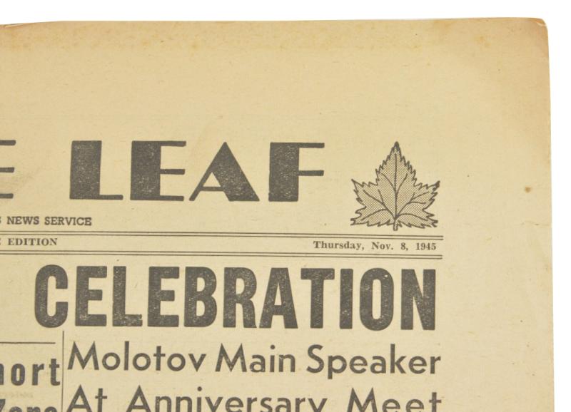 Canadian Maple Leaf Newspaper