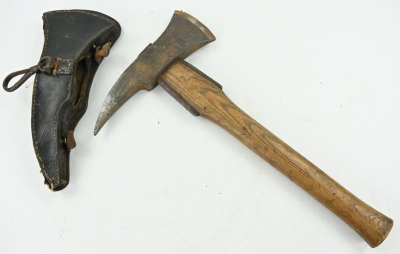 German Third Reich Era Firefighters Axe with Cover