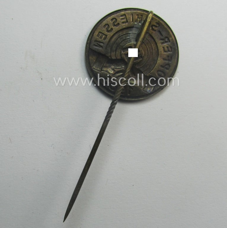 WHW- (ie. 'Winterhilfswerke'- ie. 'Opferschiessen'-) related commemorative lapel-pin entitled: 'Opferschiessen - 1935'