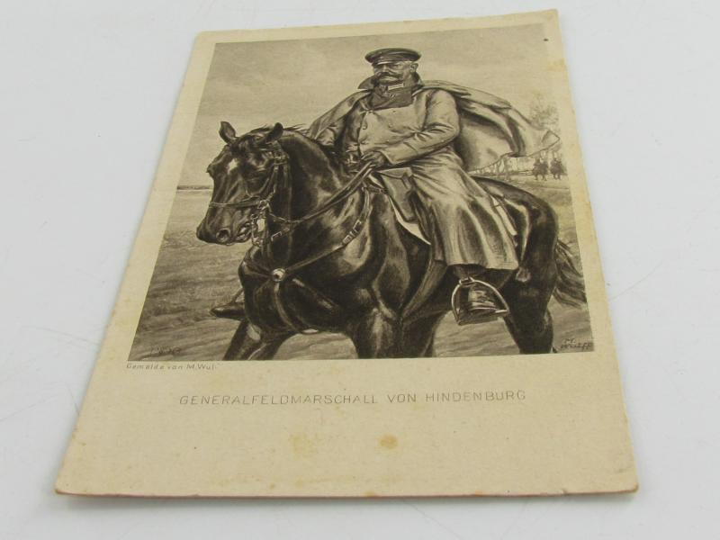 Postcard General  Von Hindenburg