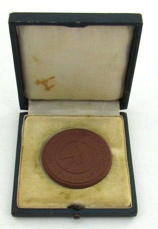 SA Gruppenaufmarsch Dresden 1934 table medal in case