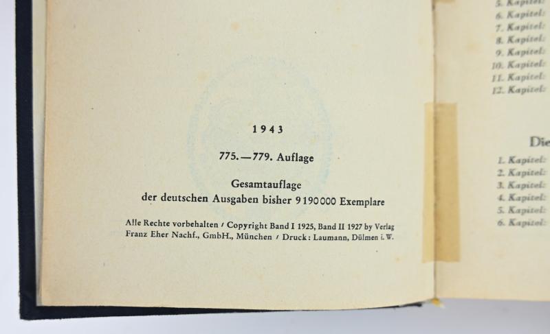 German Adolf Hitler Mein Kampf Book 1943