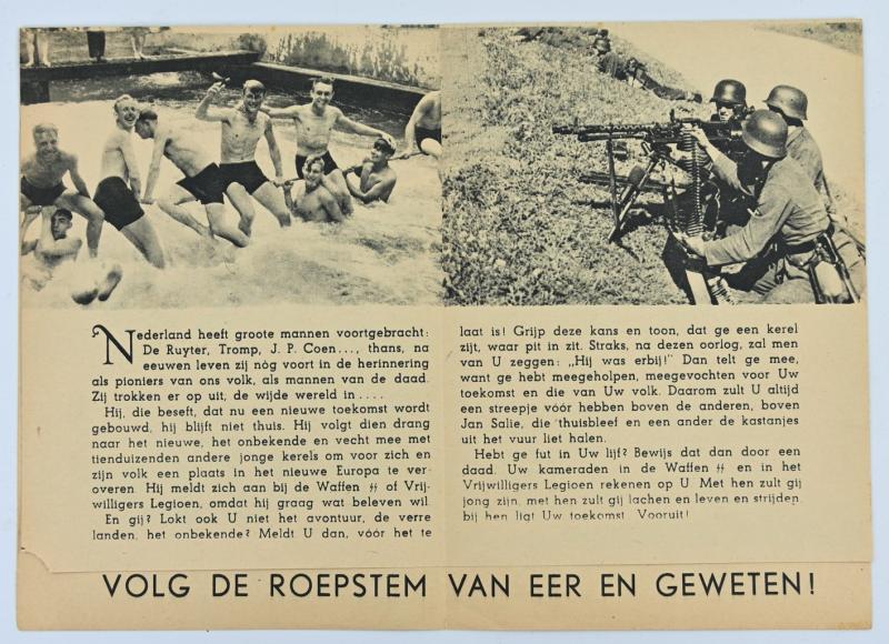 German Dutch Waffen-SS Recruitment Flyer