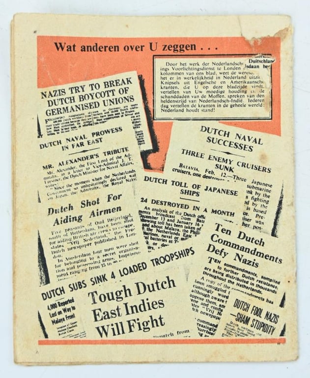 British RAF WW2 Droppingsbooklet 'Vrij Nederland'