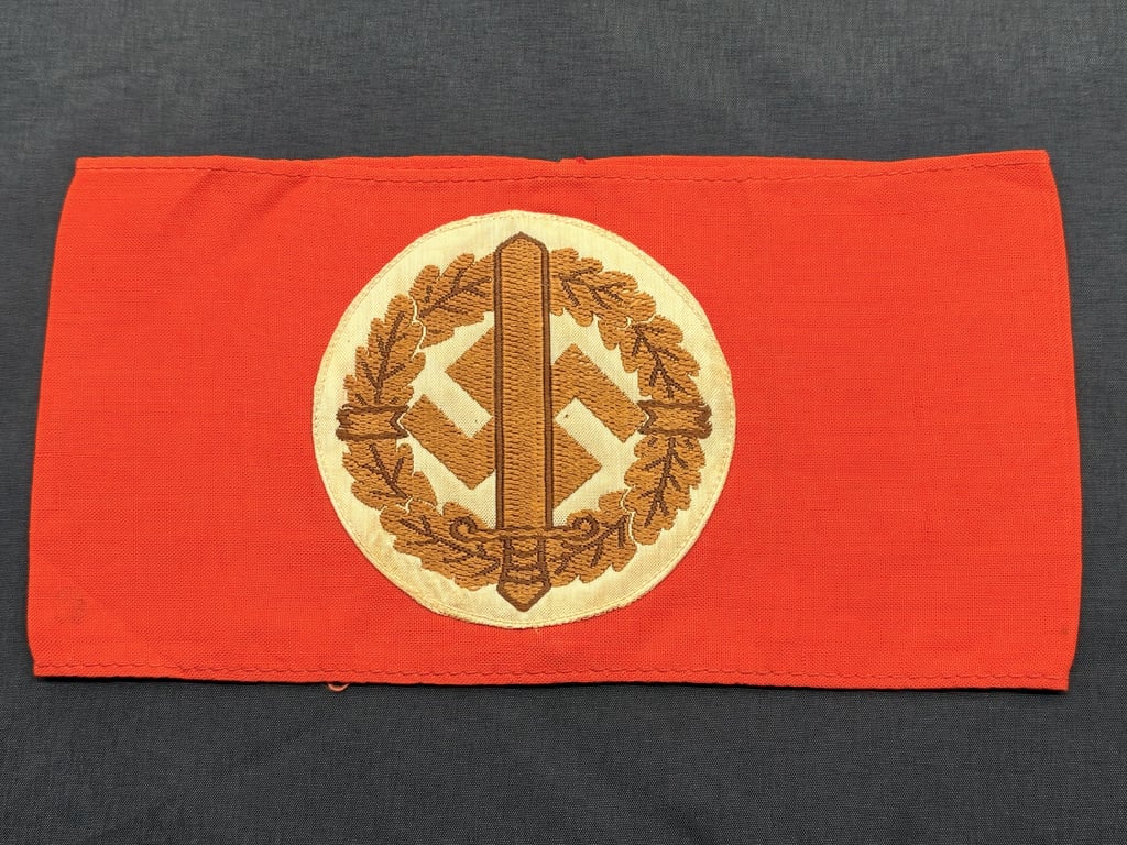 AUTHENTIC WWII GERMAN THIRD REICH SA SPORTS OFFICAL ARMBAND WITH RZM LABEL