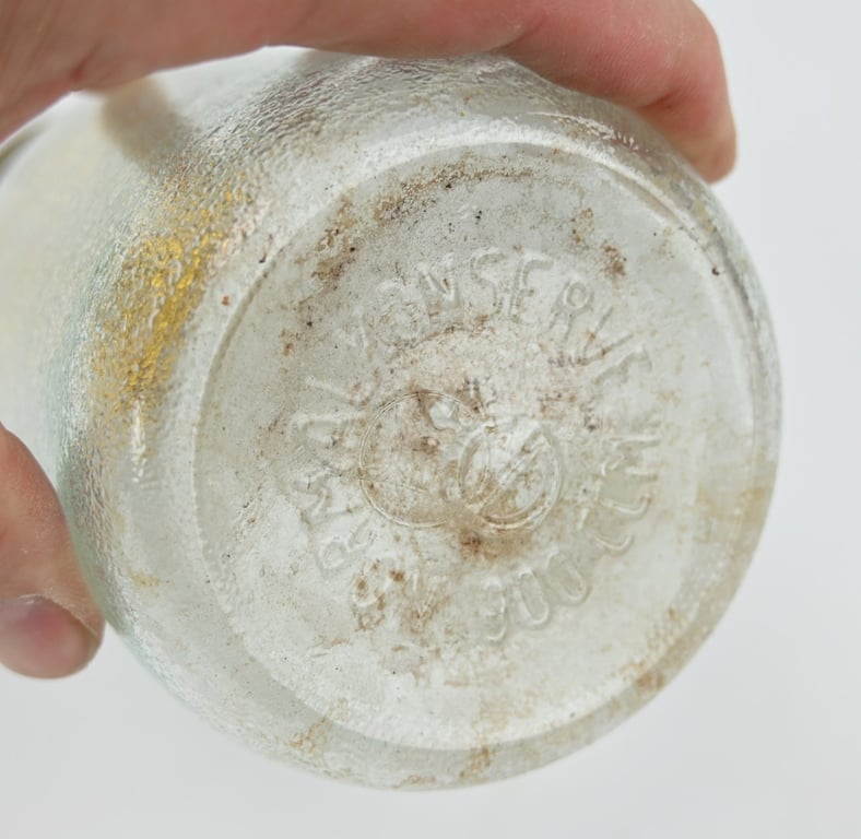 German Third Reich Food Preserve Bottle with Cover