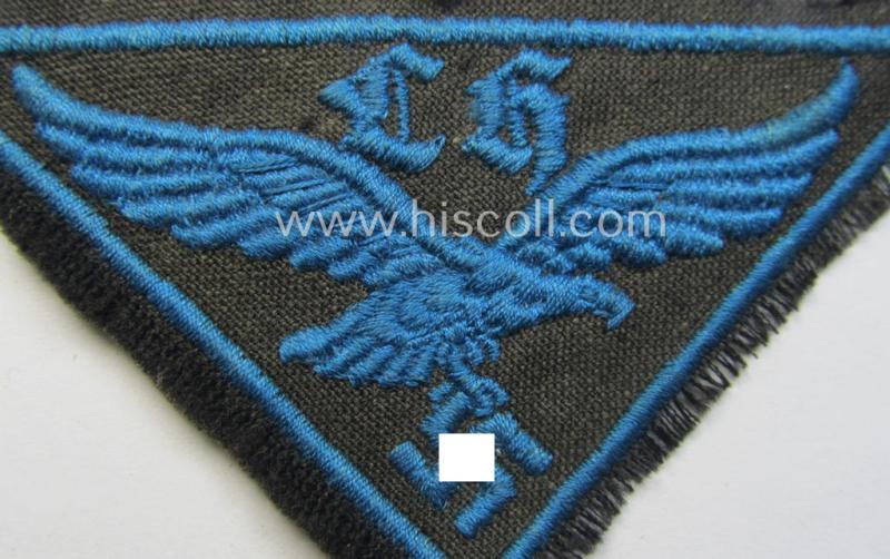 WH (LW- ie. Hitlerjugend-) related, machine-embroidered breast-badge: 'Flakhelfer'