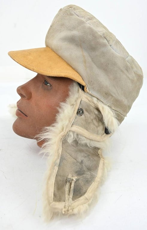 German LW White Winter Fur Cap
