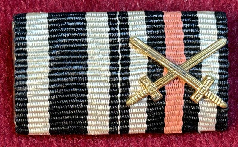 3rd Reich Feldspange 2 medaillen mit auflagen
