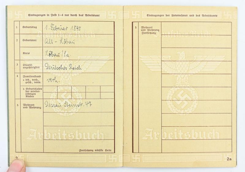 German Third Reich Workerspass