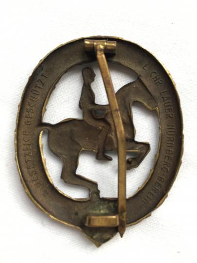 German 'Reiterabzeichen' in Bronze