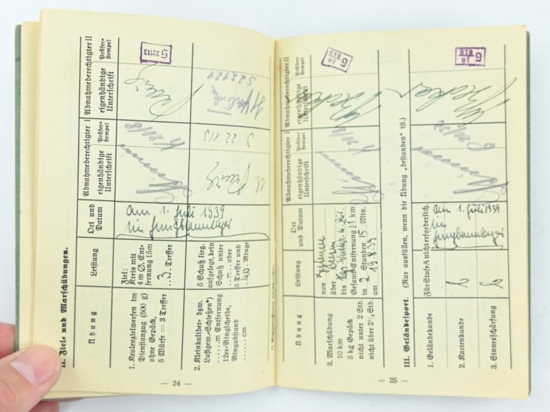German Hitler Youth Leistungsbuch with insignia