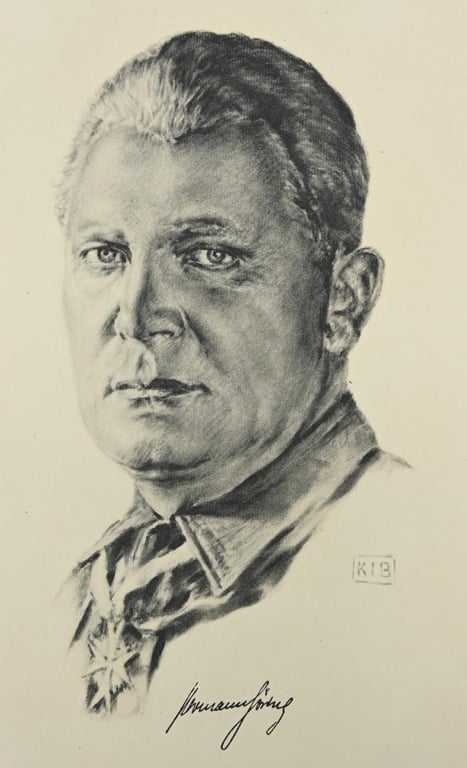 German Portrait Print/Litho of Reichsmarshall Hermann Göring by K.J.Böhringer
