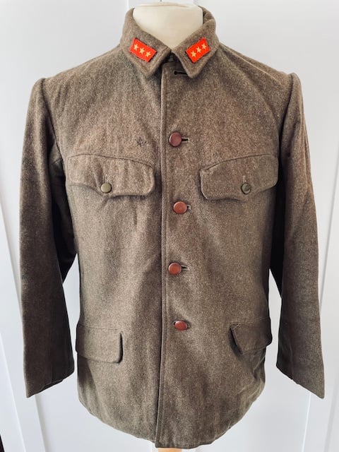 WONDERFUL ORIGINAL WWII JAP OTHER RANKS 4 POCKET TUNIC RANK OF PRT. ADDITIONAL PHOTOS