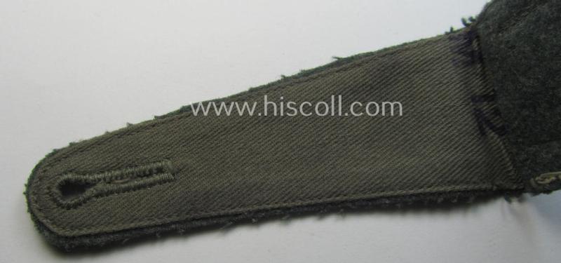 Single - and actually not that often seen! - WH (Heeres) NCO-type (ie. 'M36- o. M40'-pattern- and 'pointed styled') 'cyphered' shoulderstrap as was intended for usage by an: 'Unteroffizier des Infanterie-Rgts. 73'