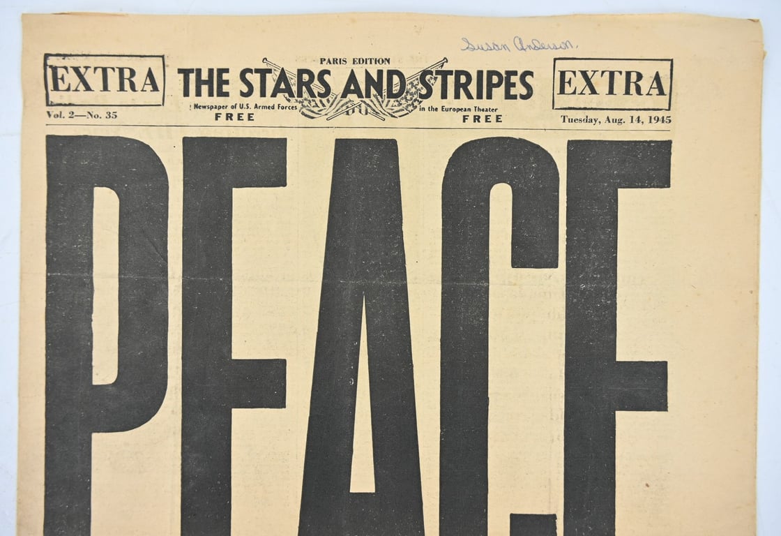 US WW2 Stars & Stripes Newspaper 14 August 1945