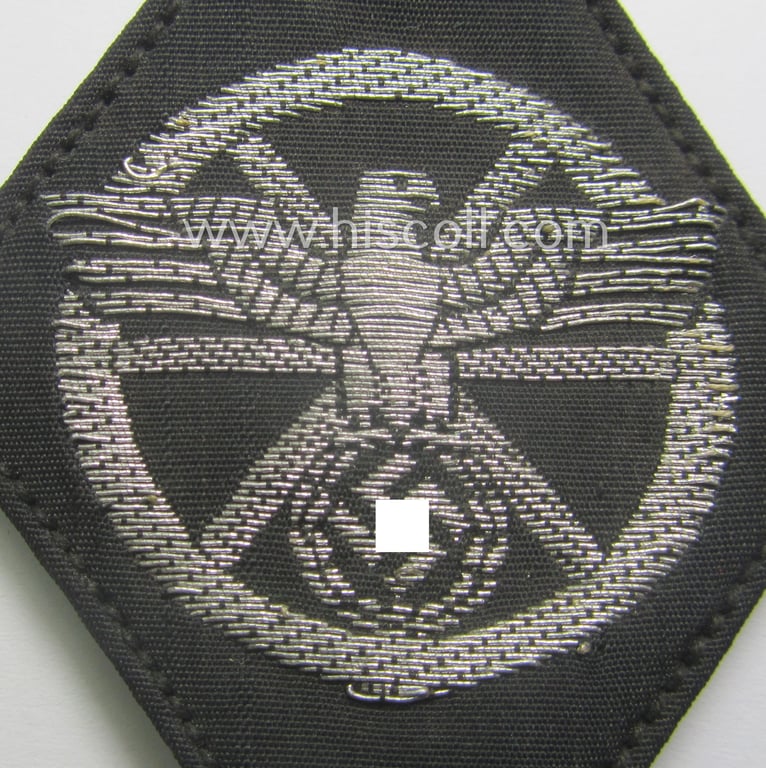 Neat - albeit clearly used- and/or tunic-removed! - N.S.K.K. (or: 'National Socialistisches Kraftfahr Korps') so-called: 'Kraftfahrraute des 2. Model' (so-called 'drivers'-diamond' of the 2nd and/or final pattern)