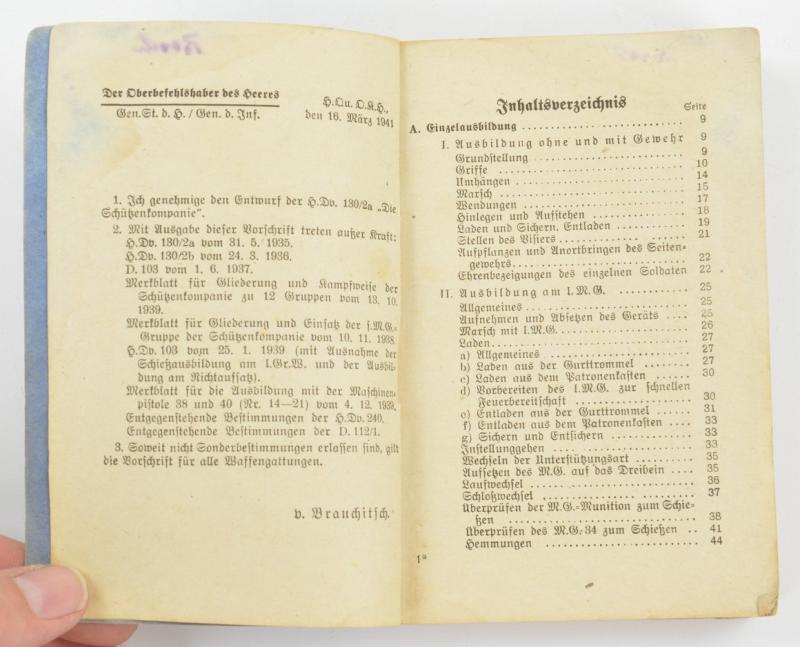 German WH Book 'Infantry Regulations' Part 2a