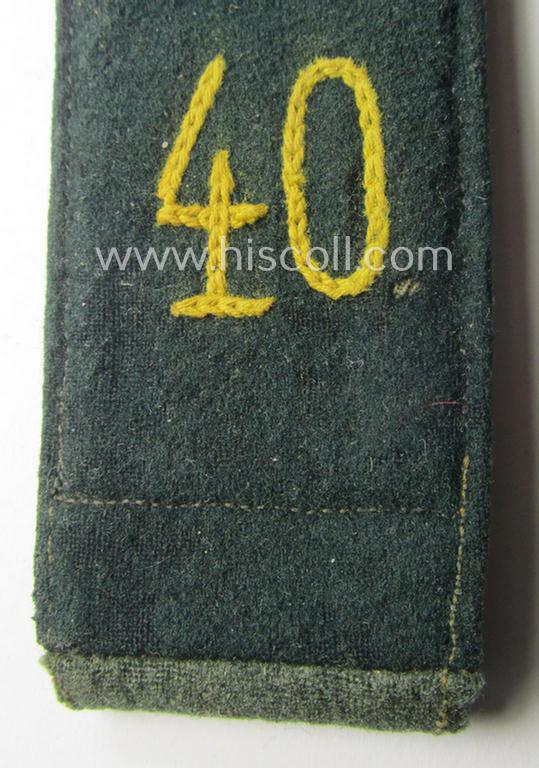 Single, WH (Heeres) EM-type 'cyphered' shoulderstrap: 'Soldat des Nachrichten-Abteilungs 40'