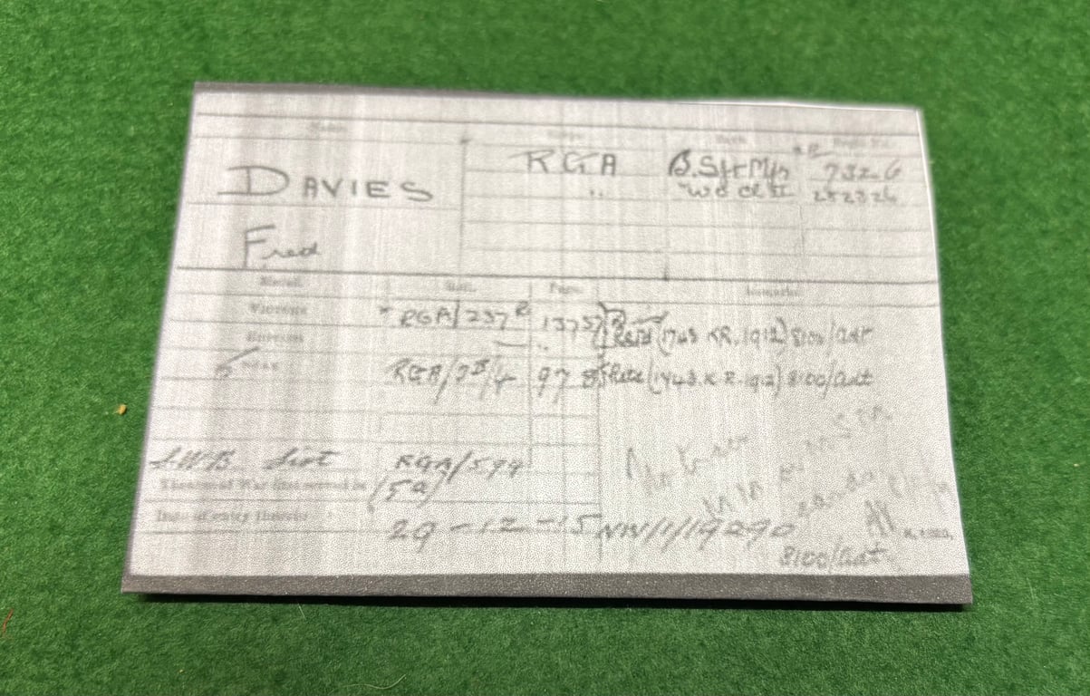 Sterling Silver Propelling Pencil Inscribed to BSM F Davies RGA