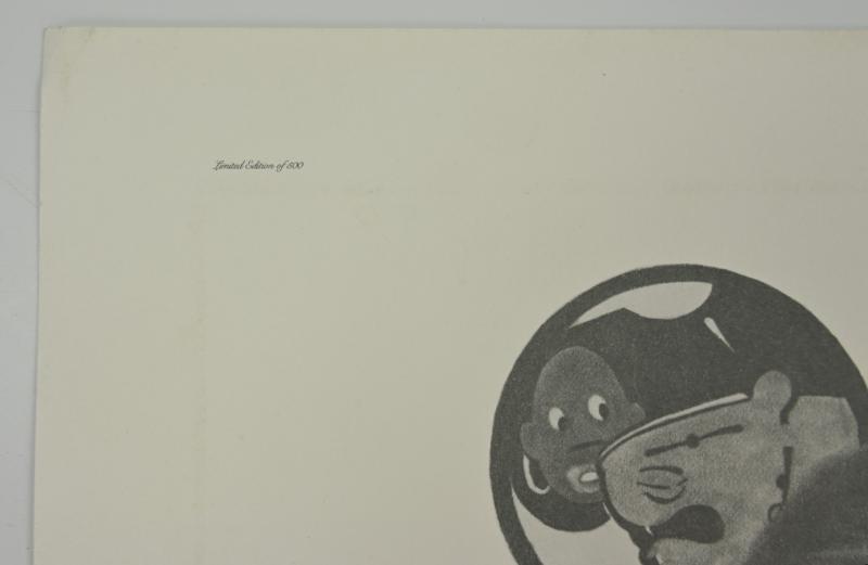 German Litho Print of LW Flight Ace 'Hans-Joachim Marseille'