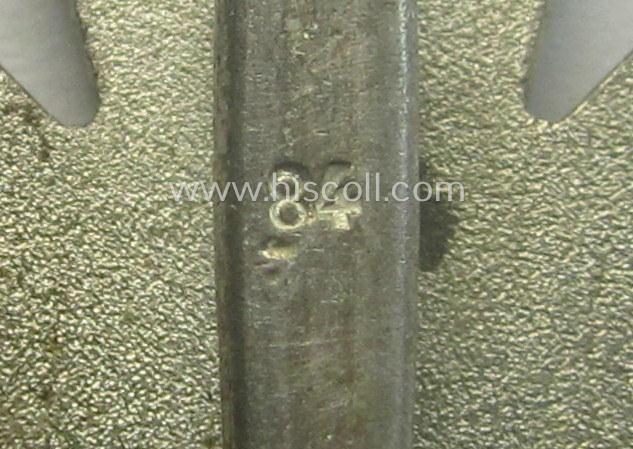 'Kriegsverdienstkreuz 1. Kl. mit Schwertern' being a maker- (ie. '84'-) marked and typical 'Buntmetall'-based specimen as was produced by the maker (ie. 'Hersteller'): 'Carl Poellath'