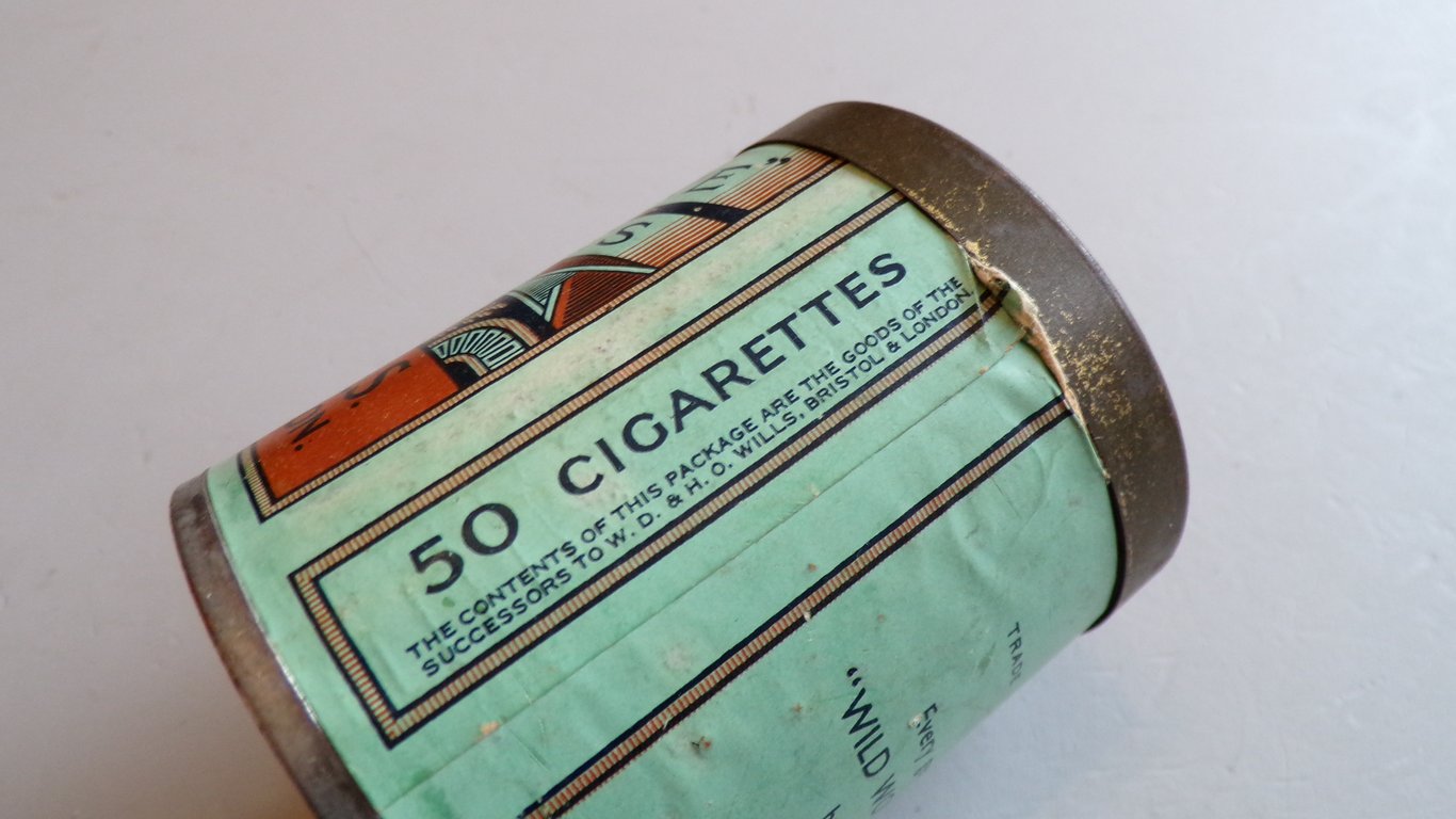 Wild Woodbine cigarettes from London, a full tin