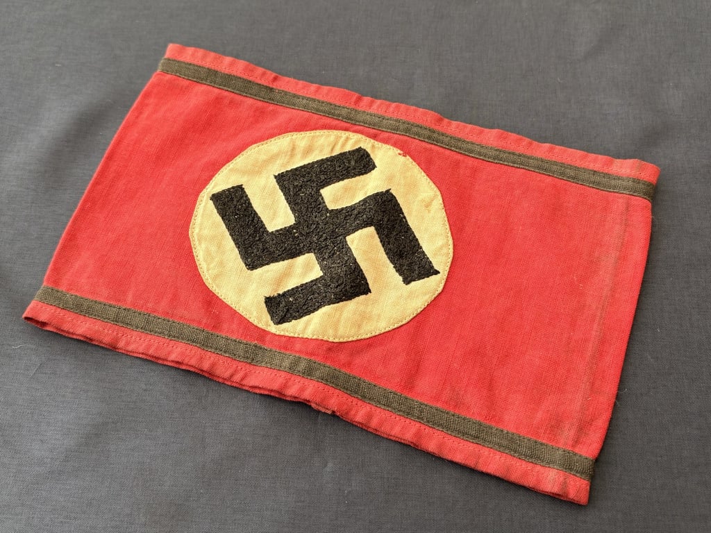 RARE GERMAN WWII ALLGEMEINE SS EARLY EXAMPLE COTTON ARMBAND PRE 1933.