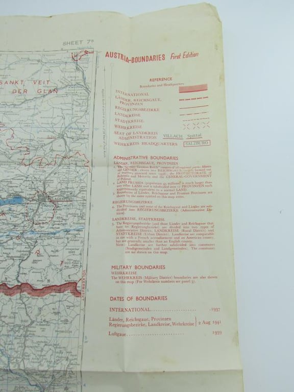 US WWII Roadmap Part of Trieste 1944