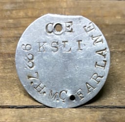 Identity Disc to 9227 Private (Bandsman) A C...