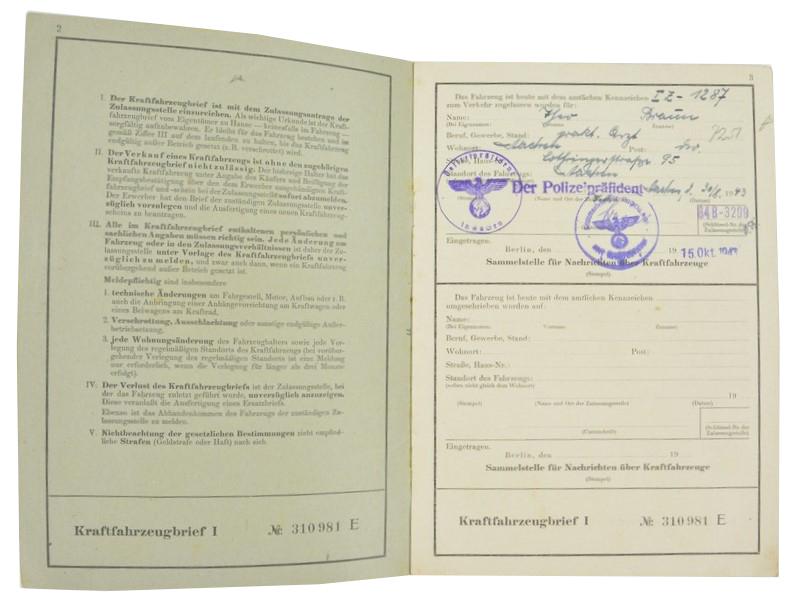 German Vehicle Registration Form