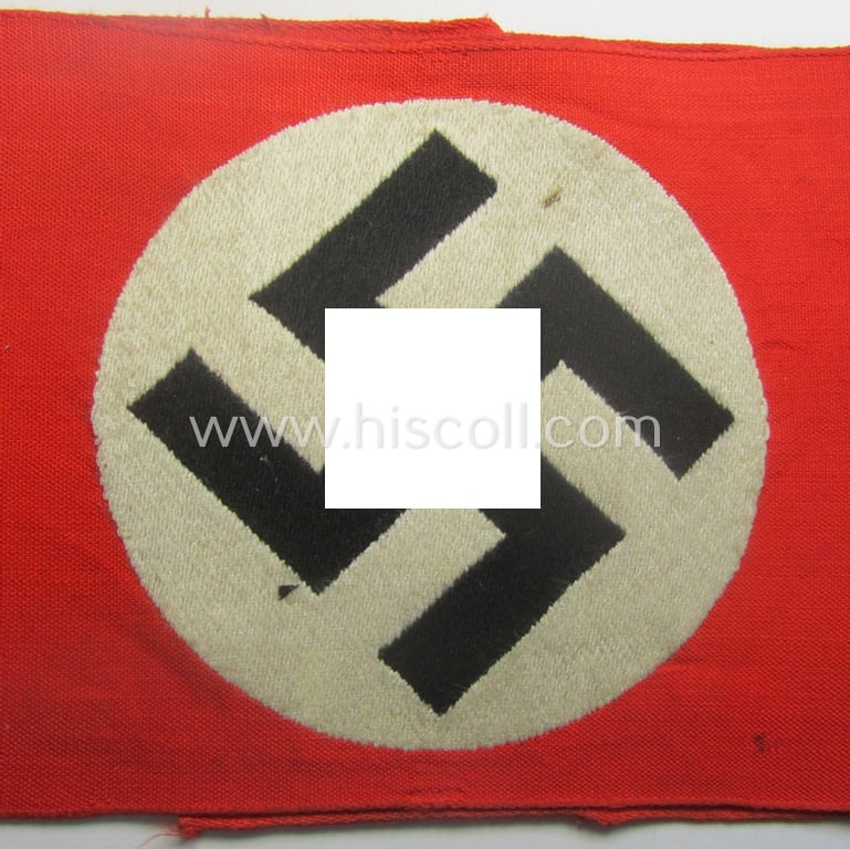 N.S.D.A.P.-related party-armband (ie. 'Armbinde') being of the 'entirely woven'-pattern