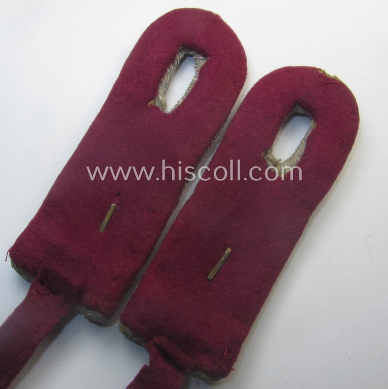 Truly worn pair of WH (Heeres) officers'-type shoulderboards: 'Leutnant des Nebelwerfer-Rgts. 2'